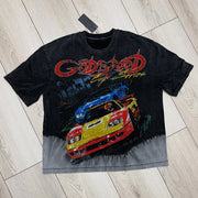 Vintage Washed Racing Graphic T-Shirt