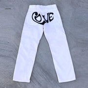 Butterfly retro hip-hop print street trousers