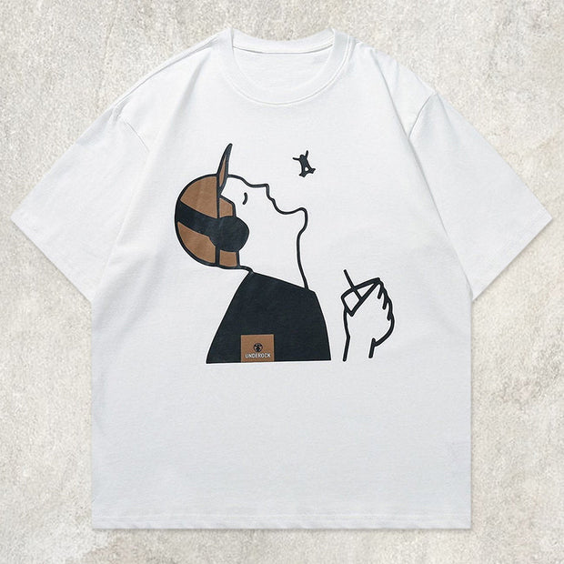 Cartoon Person Graphic Tee