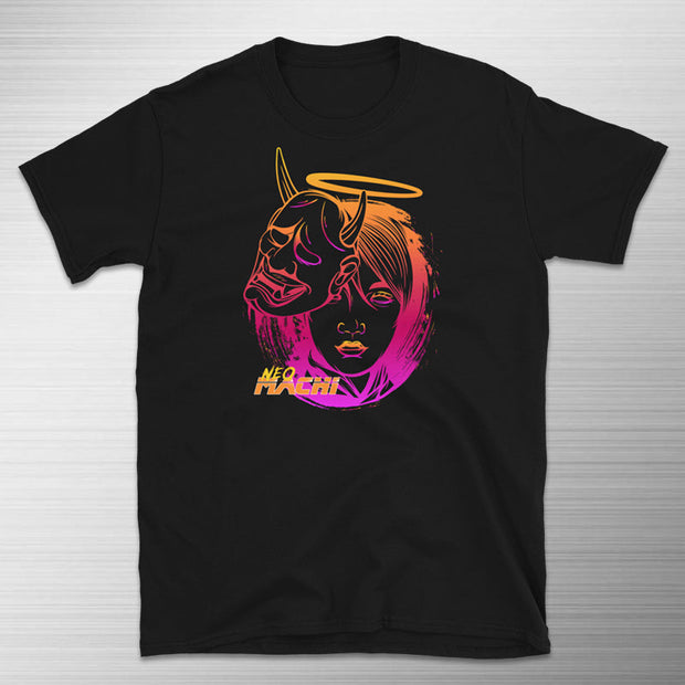 NAGANORI Cyberpunk Print Short Sleeve T-Shirt