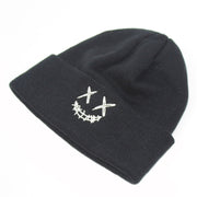 Clown ripped smiley knitted hat woolen hat