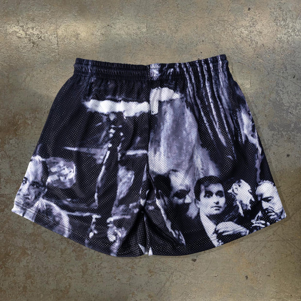 The Godfather Print Mesh Drawstring Shorts