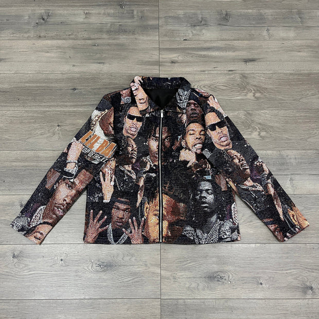 Figure Collection Print Long Sleeve Zipped Jacket