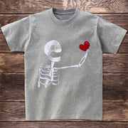 Personalized skull print short sleeves