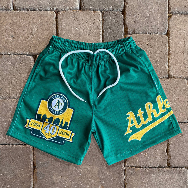 Oakland Baseball Print Mesh Shorts
