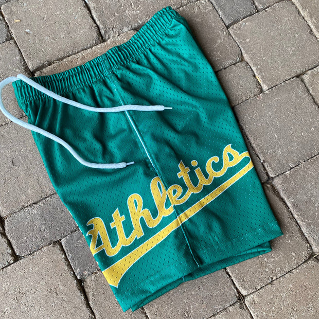 Oakland Baseball Print Mesh Shorts