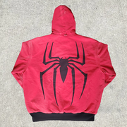 Street Spider Embroidery Zipper Lined Jacket