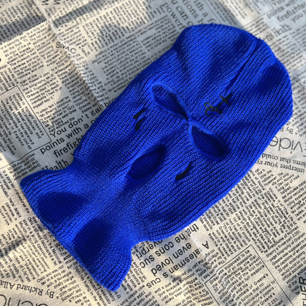 Funny CS Embroidered Knit Hat Headgear