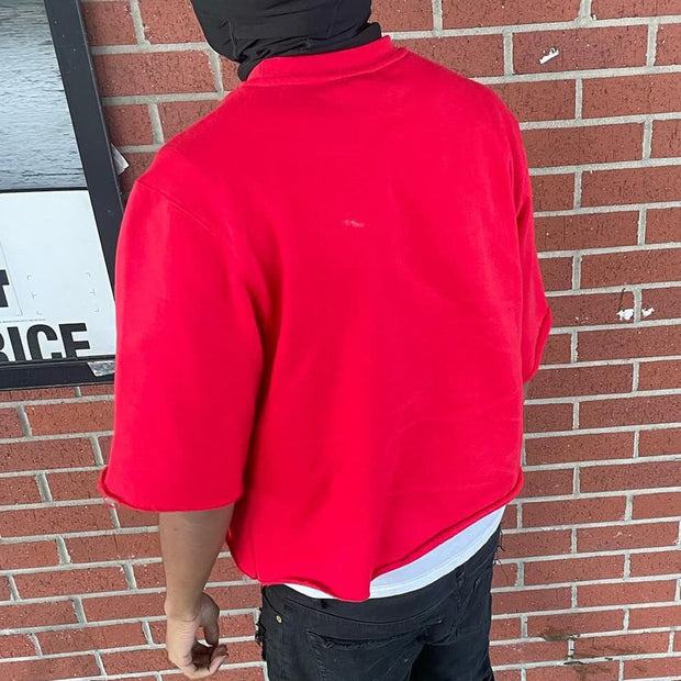 Jesus Print Elbow Length T-Shirt