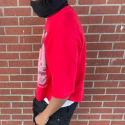 Jesus Print Elbow Length T-Shirt