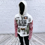 Personalized men's street style color block hoodie