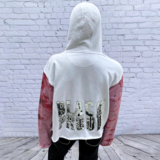 Personalized men's street style color block hoodie