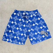 Vintage Cross Casual Mesh Shorts