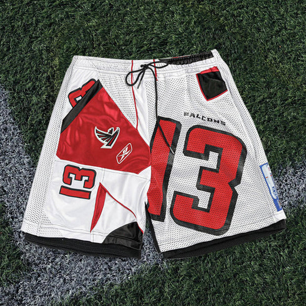 Casual Street Rugby Paneled Mesh Shorts