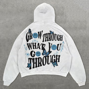 Your Growth Matters Print Long Sleeve Hoodie