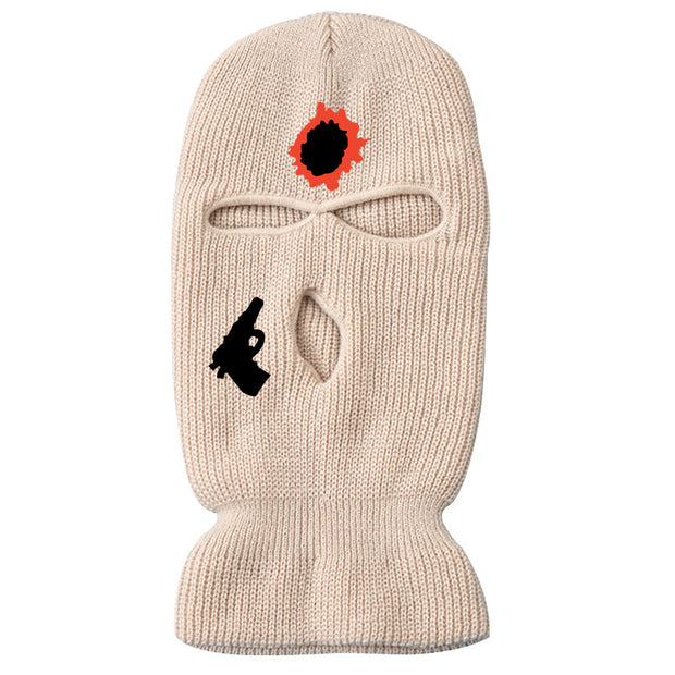 Hip Hop Gun Embroidery Knit Hat