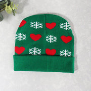 Jacquard Snowflake Heart Christmas Warm Beanie