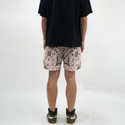 Cashew Blossom Casual Fashion Print Mesh Shorts