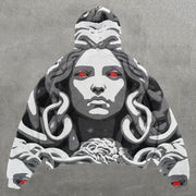 vintage medusa print hoodie