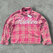 Casual Street Retro Color Plaid Flannel Shirt