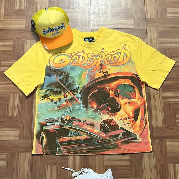 godspeed racing skull t-shirt
