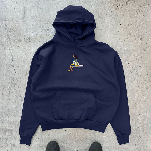 Casual Sos Print Long Sleeve Hoodies