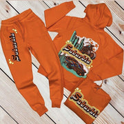 Fashion print long sleeve suit