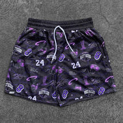NO.8 Mamba Snake Casual Street Mesh Shorts