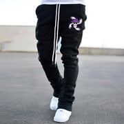 Trendy brand printed fashion street flared trousers