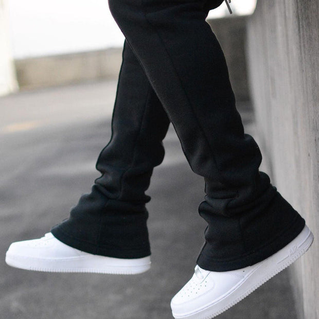 Trendy brand printed fashion street flared trousers