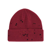 Spray-painted colorful polka dot graffiti wool knitting hat