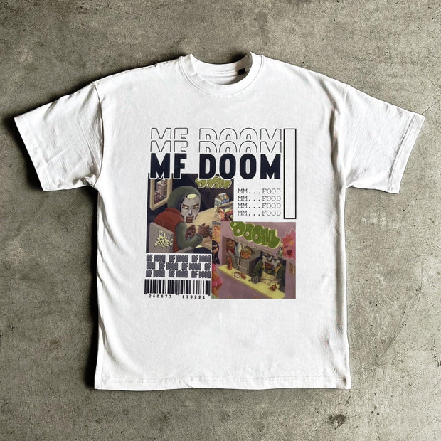 Casual Words Print Short Sleeve T-Shirt