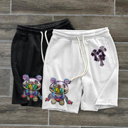 Jesus Cross Pattern Vintage Street Shorts