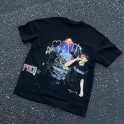 Personalized street style round neck printed T-shirt