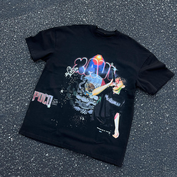 Personalized street style round neck printed T-shirt