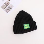 Black retro smiling men and women warm knitted hats