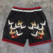 Art Retro Flying Crane Fashion Pattern Shorts