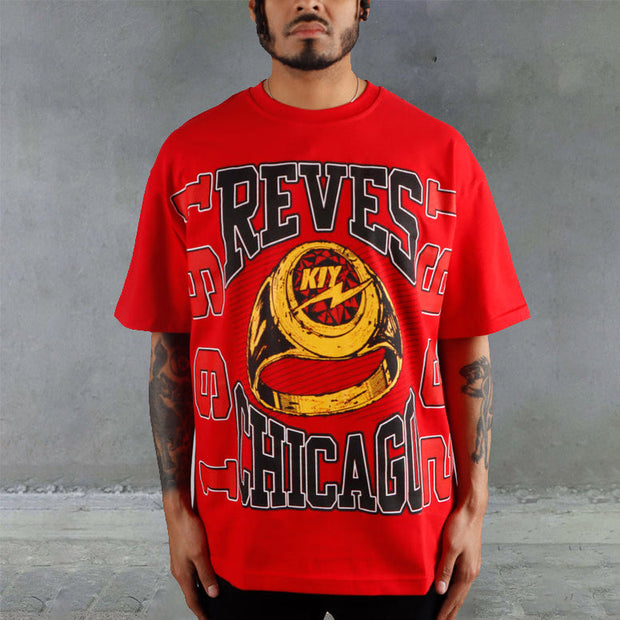 Champion Ring Print Casual T-Shirt