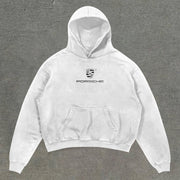 Street Style Racing Graphic Letter Print Hoodie