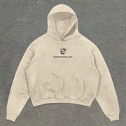 Street Style Racing Graphic Letter Print Hoodie