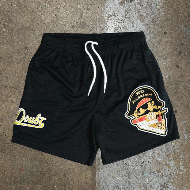 Doubt All Game Print Mesh Shorts