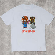 Personalized Love Pattern Retro Short Sleeve T-Shirt