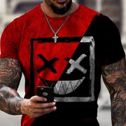 Funny geometric print short sleeve T-shirt