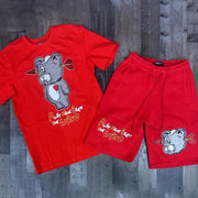 Fashion casual bear print suit