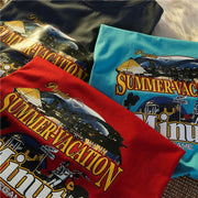 American retro Ami khaki loose short-sleeved T-shirt