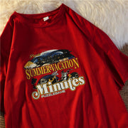 American retro Ami khaki loose short-sleeved T-shirt