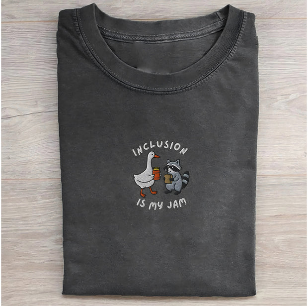 Embroidered Inclusion Is My Jam T-shirt