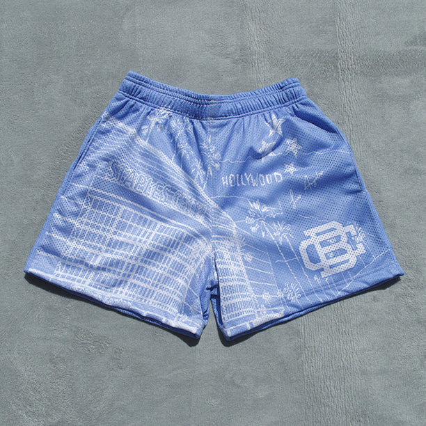 Fashion Gradient Mesh Sports Shorts