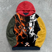 Vintage Colorblock Fashion Print Street Hoodies