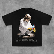 Ya Ni Quiero Competir Print T-Shirt